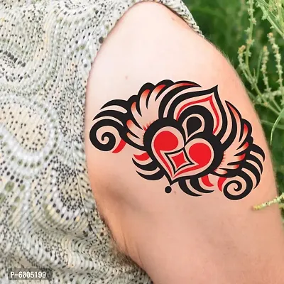 Voorkoms&reg; Heart with Tribal Tattoo Temporary body Body Waterproof Boy and Girl Tattoo