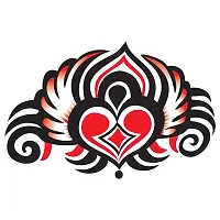 Voorkoms&reg; Heart with Tribal Tattoo Temporary body Body Waterproof Boy and Girl Tattoo-thumb1