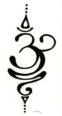 VOORKOMS Men's and Women 's Temporary body Om Candal Tattoo-thumb1