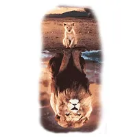 Voorkoms&reg; Lion Tattoo Mirror in Water Temporary body Body Waterproof Boy and Girl Tattoo-thumb1