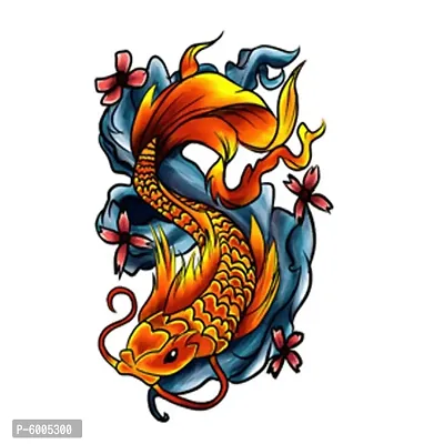 Voorkoms Men's and Women 's Temporary body Tattoo Fish Dragon