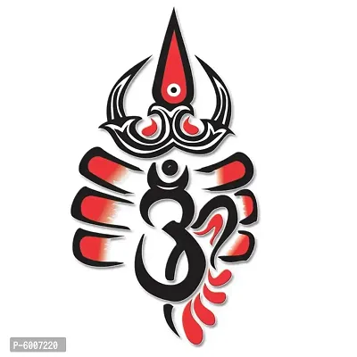 Voorkoms&reg; Om with Trishul Tattoo Temporary body Body Waterproof Boy and Girl Tattoo-thumb2