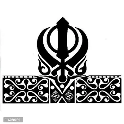 voorkoms Men's and Women 's Temporary body Sikh Logo Tattoo