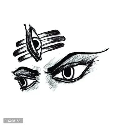 Voorkoms&reg; Shiv Eye Tattoo Waterproof Temporary body Body Tattoo-thumb2