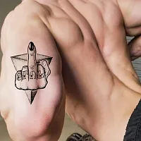 Voorkoms Temporary body Tattoo Waterproof  For Girls Men Women show middle finger like teen guys-thumb1