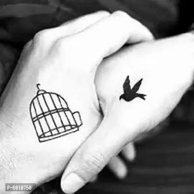 Voorkoms  Get  freedom birds from prison Temporary body Tattoo Waterproof For Girls boys Men Women-thumb2