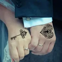 Voorkoms  Lock Key Couples  Temporary body Tattoo Waterproof  For Girls Men Women-thumb1