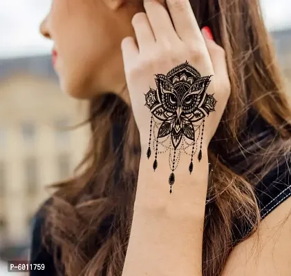 Dark Lotus Flower Temporary Tattoos For Women Hand Tattoo Sticker Fashion  Body Chest Art Waterproof Arm Fake Tatoo - Temporary Tattoos - AliExpress