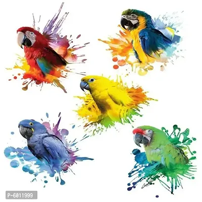 5 Parrot multi color birds Temporary body Body Tattoo Waterproof For Girls Men Women