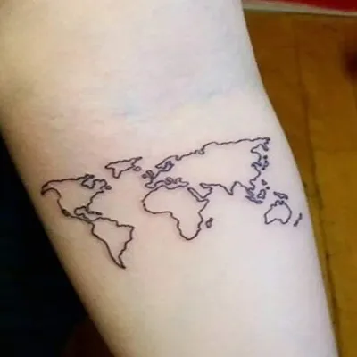 World map Temporary body Body Tattoo Waterproof For Girls Men Women