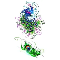 Peacock Feather Temporary body Body Tattoo Waterproof For Girls Men Women-thumb1