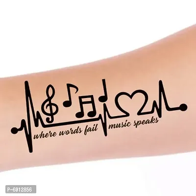 Music Symbol Body Temporary body Tattoo Waterproof For Girls Men Women  11x6 cm-thumb0