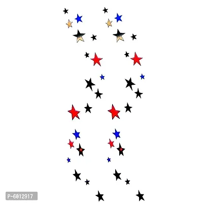 Voorkoms New Star Multicolor Temporary body Tattoo Waterproof For Girls Men Women  Size 11x6 cm