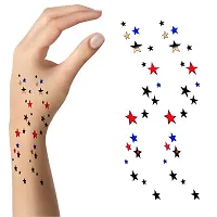 Voorkoms New Star Multicolor Temporary body Tattoo Waterproof For Girls Men Women  Size 11x6 cm-thumb1