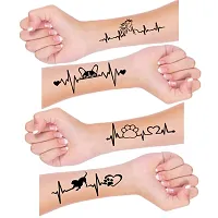 Animals Heart Beat Foot Print Temporary body Tattoo Waterproof For Girls Men Women  11x6 cm-thumb1