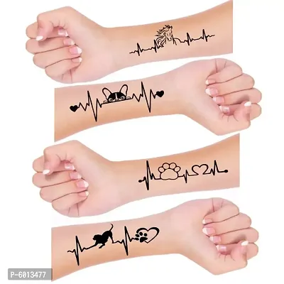 Animals Heart Beat Foot Print Temporary body Tattoo Waterproof For Girls Men Women  11x6 cm-thumb2