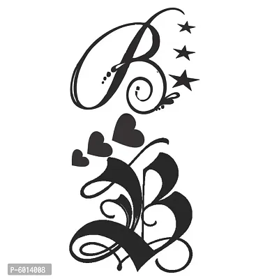 Name B Letter Waterproof Men and Women  Temporary body Body Tattoo-thumb2