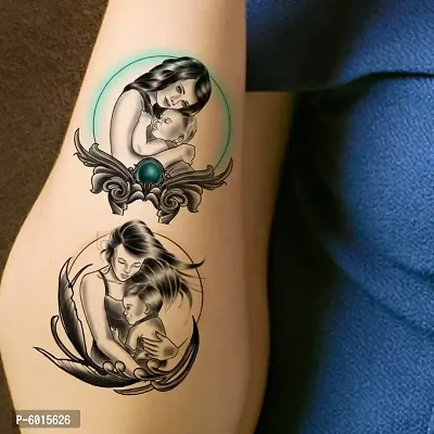 Maa (Mom) Baby Tattoo Design Men Women  Waterproof Temporary body Body Tattoo