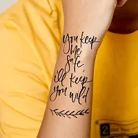 you keep me safe i'll keep you wild tattoo calligraphy tattoo Temporary Body Tattoo-thumb1