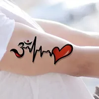 Om with Heart tattoo Waterproof Men and Women Temporary Body Tattoo-thumb1