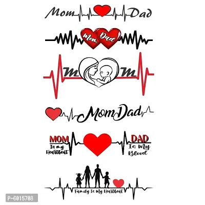 Mom Dad With Heart Tattoo Waterproof Men and Women Temporary Body Tattoo-thumb0