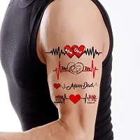 Mom Dad With Heart Tattoo Waterproof Men and Women Temporary Body Tattoo-thumb1