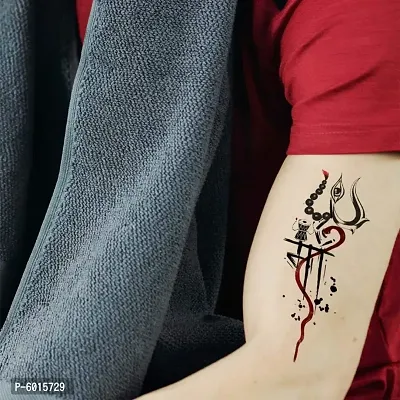 Shiv Trishul with Maa Tattoo Waterproof Men and Women Temporary Body Tattoo-thumb2