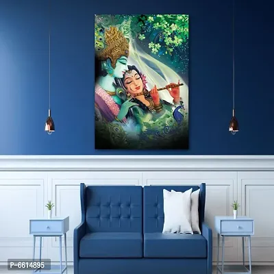 Voorkoms Radha Krishna Poster SunboardWall Art Paintings Synthetic Gods Laminated Multi 12x18 Inch Home Deacute;cor-thumb3