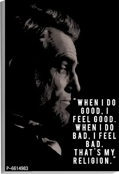 Voorkoms Abraham Lincoln Poster Sunboard d Quotes When I Do Good IFeel Good Wall Art Laminated Multi 12x18 Inch Home Deacute;cor