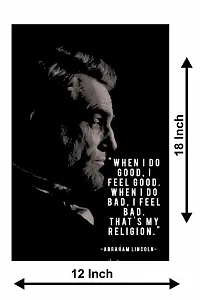 Voorkoms Abraham Lincoln Poster Sunboard d Quotes When I Do Good IFeel Good Wall Art Laminated Multi 12x18 Inch Home Deacute;cor-thumb1