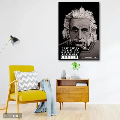 Voorkoms Albert Einstein Poster Sunboard d Quotes Wall Art It Not That I m So Smart Laminated Multi 12x18 Inch Home Deacute;cor-thumb2