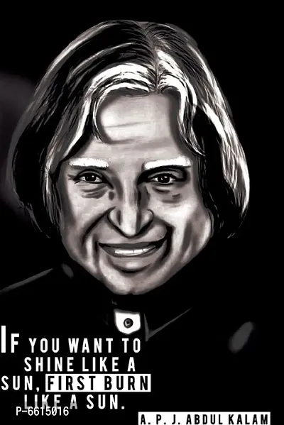 Voorkoms A.P.J. Abdul Kalam Poster Sunboard d Quotes Wall Art If You Want to Shine Like A Laminated Multi 12x18 Inch Home  Deacute;cor