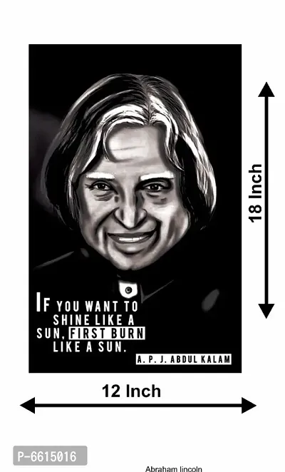 Voorkoms A.P.J. Abdul Kalam Poster Sunboard d Quotes Wall Art If You Want to Shine Like A Laminated Multi 12x18 Inch Home  Deacute;cor-thumb3