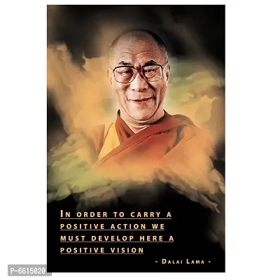 Voorkoms Dalai Lama Poster SunboardWall Art Painting Quotes In Order to Carry Positive Action Laminated Multi 12x18 Inch