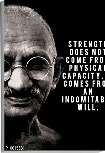 Voorkoms Mahatma Gandhi Ji Poster Sunboard d Quotes Strength Does Not Come From Physical Capacity Laminated Multi Home Deacute;cor