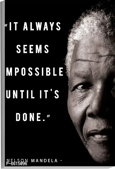 Voorkoms Nelson Mandela Poster SunboardMotivational Quotes Wall Art Laminated Multi 12x18 Inch Home Deacute;cor