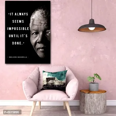 Voorkoms Nelson Mandela Poster SunboardMotivational Quotes Wall Art Laminated Multi 12x18 Inch Home Deacute;cor-thumb2