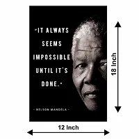 Voorkoms Nelson Mandela Poster SunboardMotivational Quotes Wall Art Laminated Multi 12x18 Inch Home Deacute;cor-thumb2