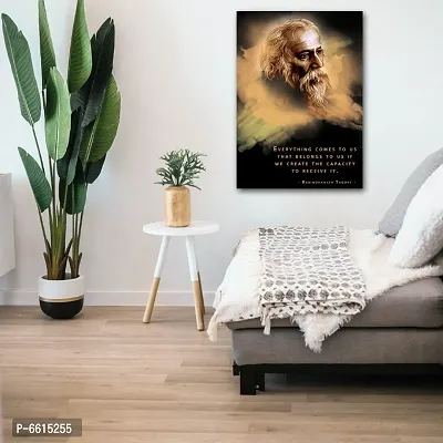 Voorkoms Rabindranath Tagore Poster with Sunboard d Quotes Motivational Laminated Multi 12x18 Inch Home Deacute;cor-thumb2