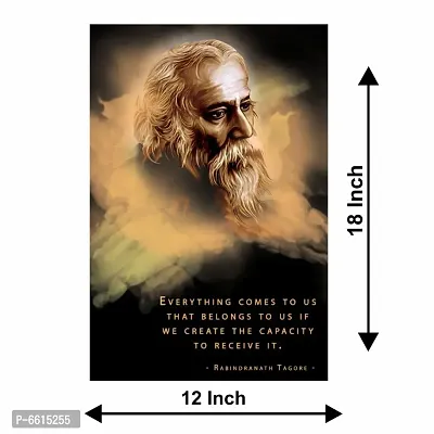 Voorkoms Rabindranath Tagore Poster with Sunboard d Quotes Motivational Laminated Multi 12x18 Inch Home Deacute;cor-thumb3