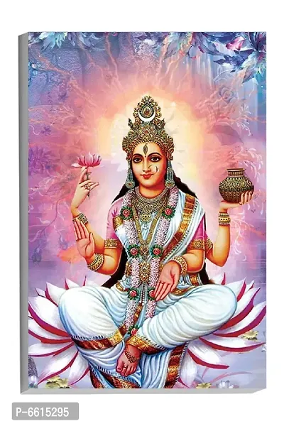 Voorkoms Saraswati Mata with Vandana Sitar Poster SunboardSynthetic Wall Art Laminated Multi 12x18 Inch Home Deacute;cor-thumb0