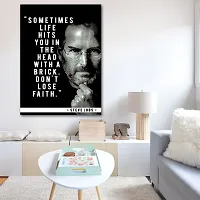 Voorkoms Steve Jobs Quotes Poster Sunboard  Sometimes Life Hits You Synthetic Laminated Multi 12x18 Inch Home Deacute;cor-thumb1