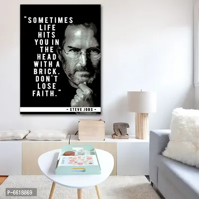 Voorkoms Steve Jobs Quotes Poster Sunboard  Sometimes Life Hits You Synthetic Laminated Multi 12x18 Inch Home Deacute;cor-thumb2