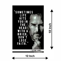 Voorkoms Steve Jobs Quotes Poster Sunboard  Sometimes Life Hits You Synthetic Laminated Multi 12x18 Inch Home Deacute;cor-thumb2