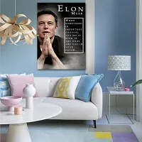 Voorkoms Elon Musk Quotes Poster Sunboard  Wall Art Motivational Quotes Laminated Multi 12x18 Inch Home Deacute;cor-thumb1