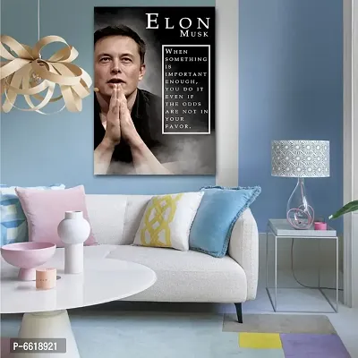 Voorkoms Elon Musk Quotes Poster Sunboard  Wall Art Motivational Quotes Laminated Multi 12x18 Inch Home Deacute;cor-thumb2