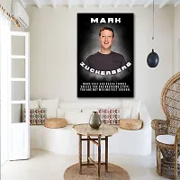 Voorkoms Mark Zuckerberg Quotes Poster Sunboard  Wall Art Social Media Impair Laminated Multi 12x18 Inch Home Deacute;cor-thumb1