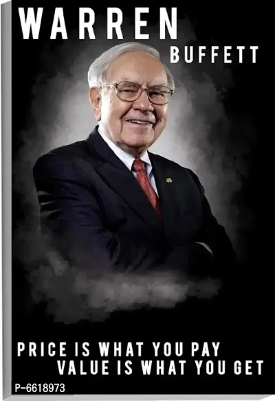 Voorkoms Warren Buffett Quotes Poster Sunboard  Motivational Share Market King Laminated Multi 12x18 Inch Home Deacute;cor