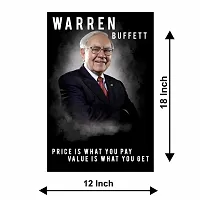 Voorkoms Warren Buffett Quotes Poster Sunboard  Motivational Share Market King Laminated Multi 12x18 Inch Home Deacute;cor-thumb2