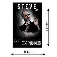 Voorkoms Steve Jobs Quotes Poster with Sunboard  Motivational Laminated Synthetic Multi 12x18 Inch Home Deacute;cor-thumb2